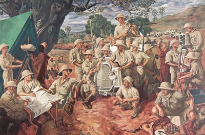La Expedición, de Dibujos y Pinturas de África, ejecutados durante la expedición Citroën Centro África, segunda misión Haardt Audouin-Dubreuil, pub. París, 1927 de Alexander Yakovlev